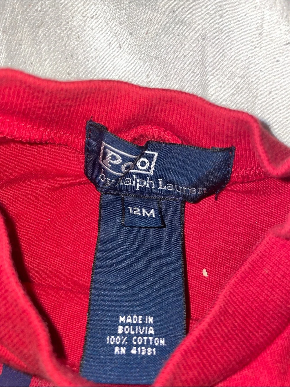 Ralph Lauren Red Short-Sleeve Graphic Kids Tee